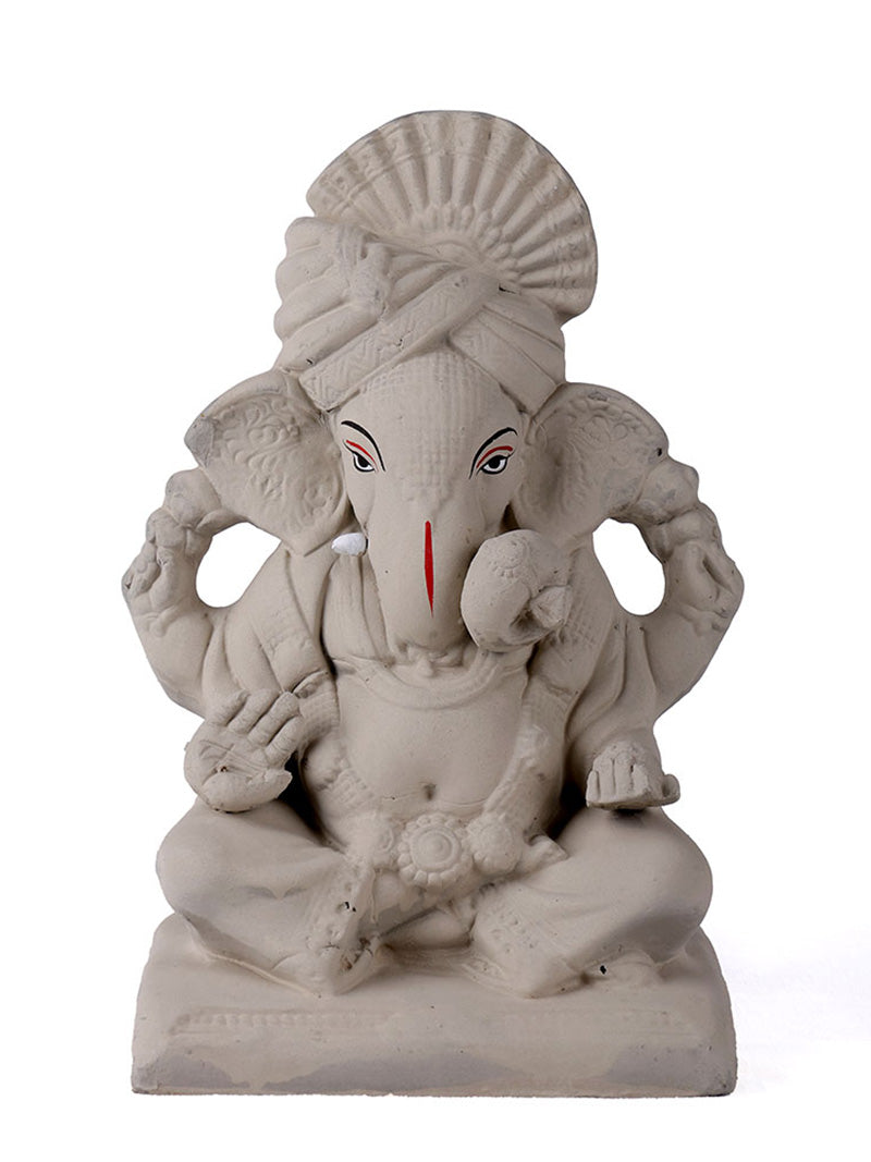 10.5 Inch Sarvadevatman Ganpati With Pagdi