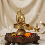 5.2 Inch Brass Lord Shiva Mukhalingam Shivling. India's No.1 Brass Idol Store www.satvikstore.in 
