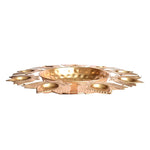 Lotus Petals Shape Metal Urli With Tea Light
