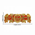 Royal Elephant Motif Gold & Red Shubh Deepawali Door Plaque