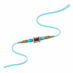 Auspicious Red and White Stone Studded Designer Rakhi