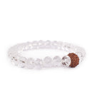 10 Mukhi Rudraksha Glass crystal beads Bracelet