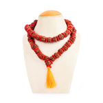 5 Mukhi 54 Beads Rudraksha Kantha Mala with Velvet Thread