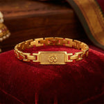 Om Bracelet Gold Plated Minimal Spiritual Premium IGP Coating