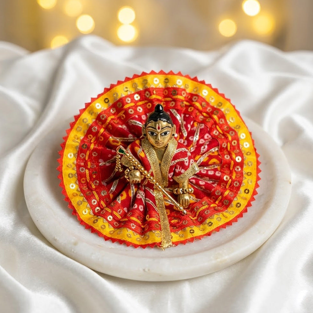 Captivating Bandhani Print Laddu Gopal Dress (Size 1 & 2)