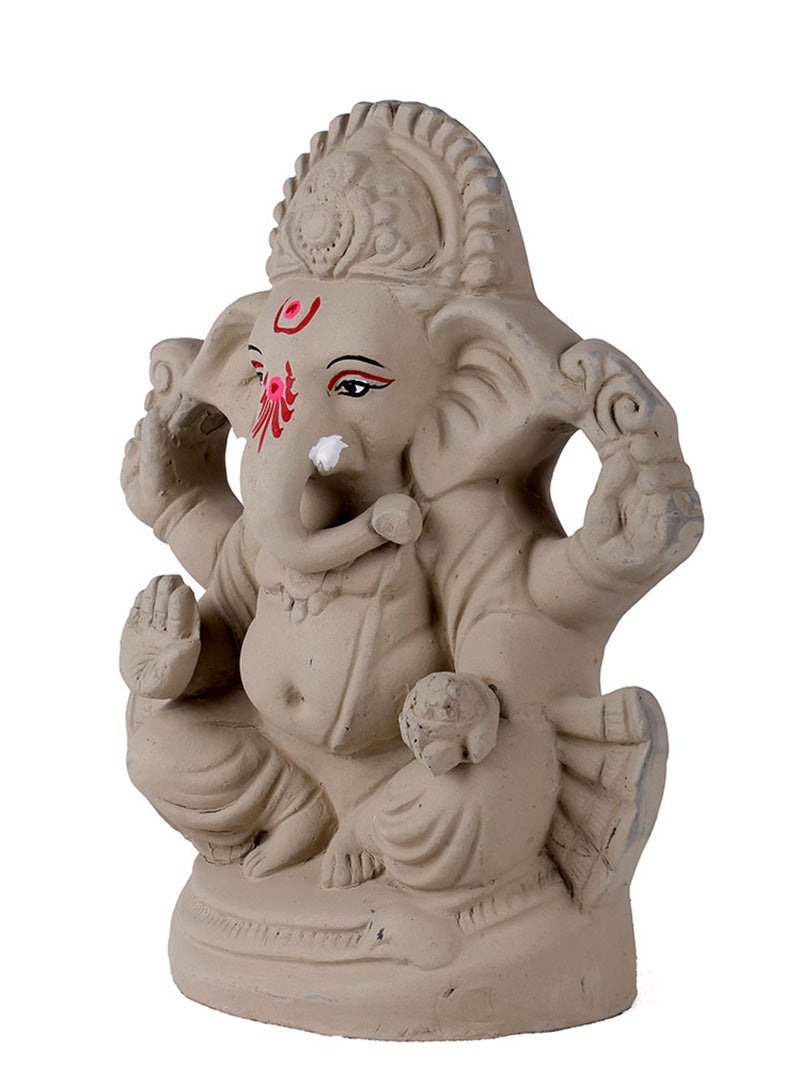 10 Inch Natural Eco-Friendly Ganesha Idol