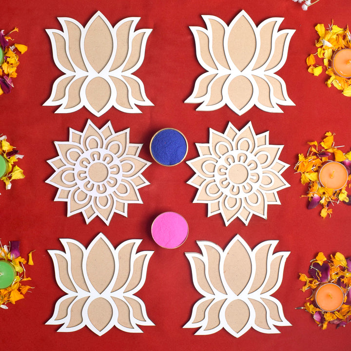 6-Piece Rangoli Stencil Set | India’s Largest Pooja Accessories Brand – www.satvikstore.in