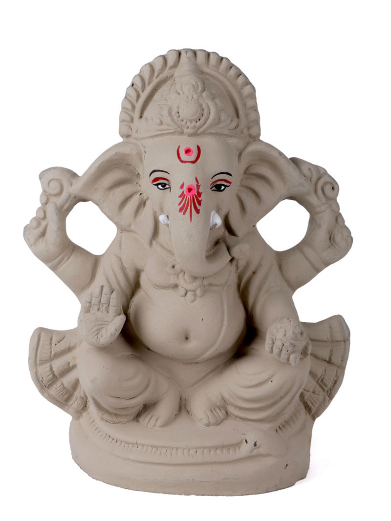 10 Inch Natural Eco-Friendly Ganesha Idol