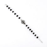 Silver Plated Karungali Bracelet with Om Trishul Charm