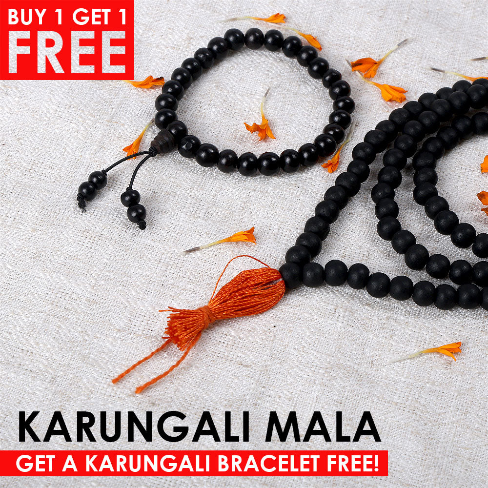 6mm Govt. Certified Karungali Jap Mala with 108+1 Beads – Authentic Ebony Prayer Beads for Meditation, Spiritual Growth, and Positive Energy. India’s Premium Jap Mala Store - www.satvikstore.in
