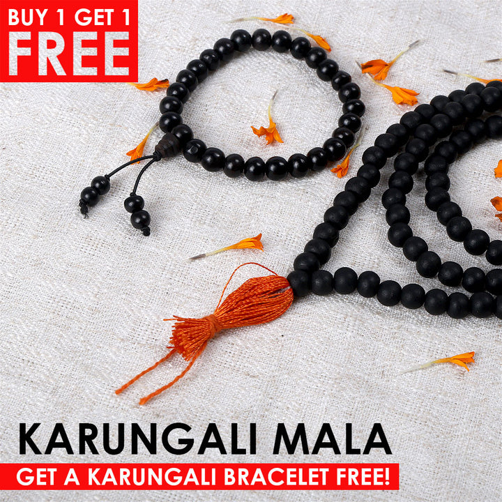 6mm Govt. Certified Karungali Jap Mala with 108+1 Beads – Authentic Ebony Prayer Beads for Meditation, Spiritual Growth, and Positive Energy. India’s Premium Jap Mala Store - www.satvikstore.in