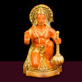 7.5 Inch Kesari Nandan Hanuman Ji Sitting Brass Murti with fine detailing, symbolizing strength, devotion, and protection – perfect for pooja room, home temple, or as a spiritual gift. No.1 Brass Idol Store www.satvikstore.in 