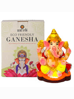 4 Inch Eco-Friendly Ganesha Idol with Golden Mukut