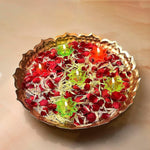 Metal Lotus Shape Urli for Decor With Floating Diya