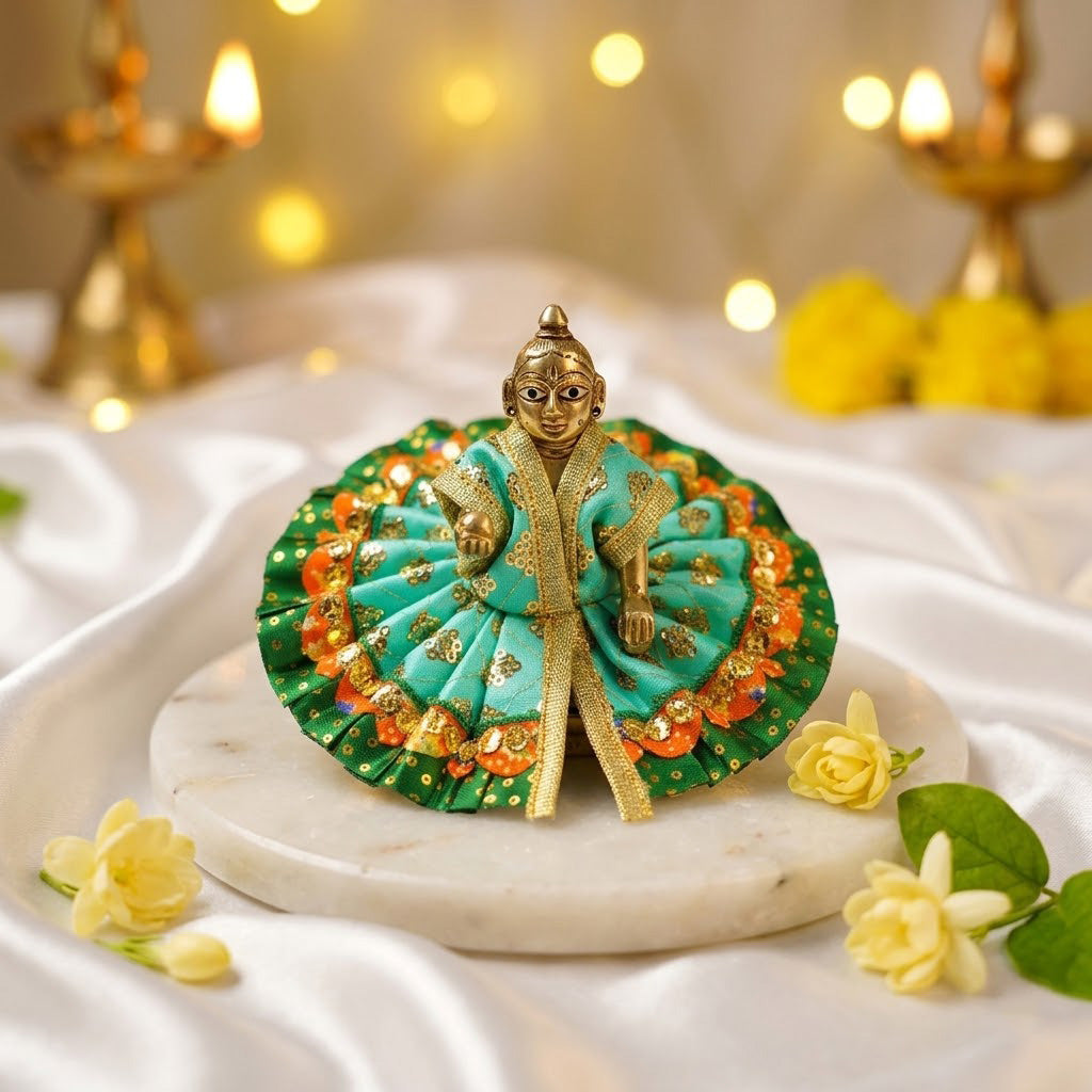 Size No.1 Radiant Sequin Laddu Gopal Dress