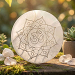 Dhan Yog Bracelet & Om Selenite Plate Combo | Wealth, Prosperity & Energy Cleansing