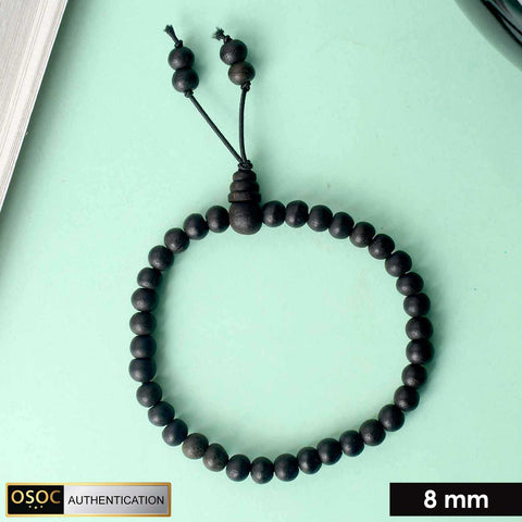 8mm Govt. Certified Karungali Bracelet with gloss finish
