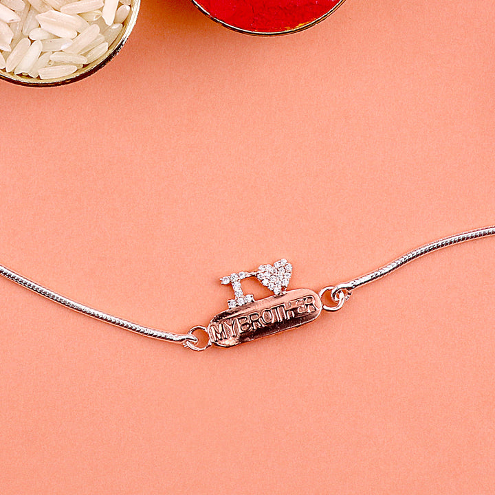 925 Silver I Love My Brother Rakhi | India’s Largest Pooja Accessories Brand – www.satvikstore.in
