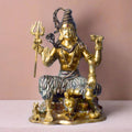 Large Brass Idol of 18.5 Inch Handcrafted Brass Statue of Lord Shiva. Bring divine energy and serenity into your space with this stunning 18.5-inch Brass Statue of Lord Shiva. Expertly crafted from high-quality brass, this statue beautifully depicts Lord Shiva in a powerful yet peaceful stance, symbolizing both strength and tranquility.