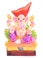 10.5 Inch Padmasana Ganpati With Mavala Pagdi