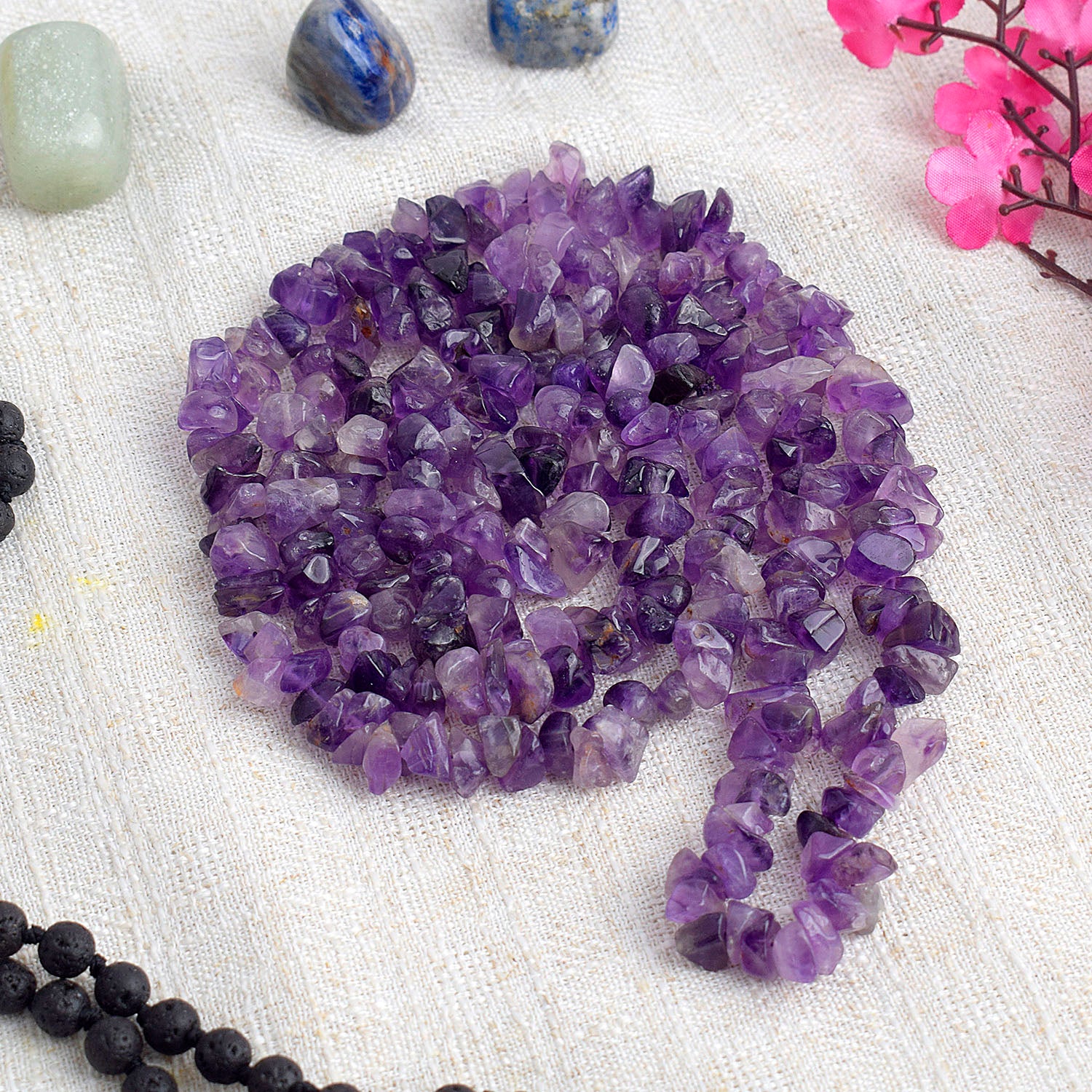 Amethyst Crystal Necklace for Chakra Healing Spiritual Balance