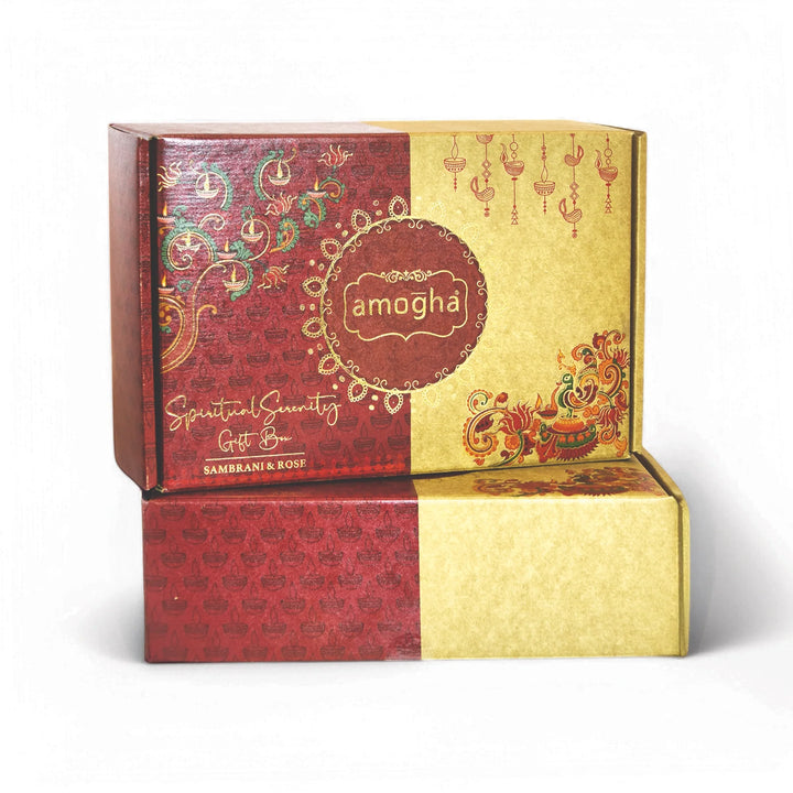 Amogha Serenity fragrance gift box with incense products