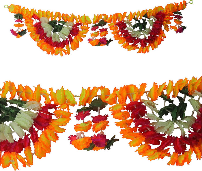 Artificial Flower Bandarwal for Door Decoration – Floral Toran Design-9 featuring bright artificial flowers and traditional detailing for festive home entrances. India’s Largest Pooja Accessories Brand – www.satvikstore.in