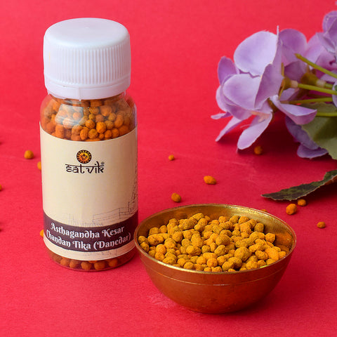 Ashtagandha Saffron Chandan Tika (Chandan Tilak) Danedar