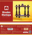 Small mahogany wooden mantapa with brown finish for puja