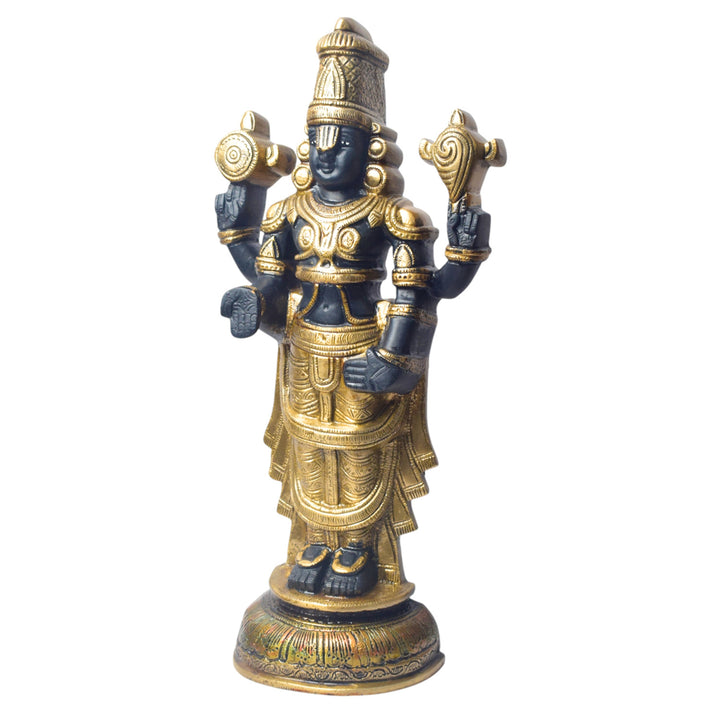 Large Brass Idol of 17 Inch Tirupati Balaji Brass Idol or Wall Hanging. Embrace the divine power and energy of Kali Mata with this intricately handcrafted 6-inch Brass Kali Mata Idol. Known as the goddess of destruction, transformation, and liberation, Kali Mata represents the removal of negativity and the triumph of good over evil. on www.satvikstore.in