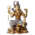 Large Brass Idol of 18.5 Inch Handcrafted Brass Statue of Lord Shiva. Bring divine energy and serenity into your space with this stunning 18.5-inch Brass Statue of Lord Shiva. Expertly crafted from high-quality brass, this statue beautifully depicts Lord Shiva in a powerful yet peaceful stance, symbolizing both strength and tranquility.