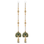 Graceful Lotus with Pearls Door Side Hanging for Festive Decor