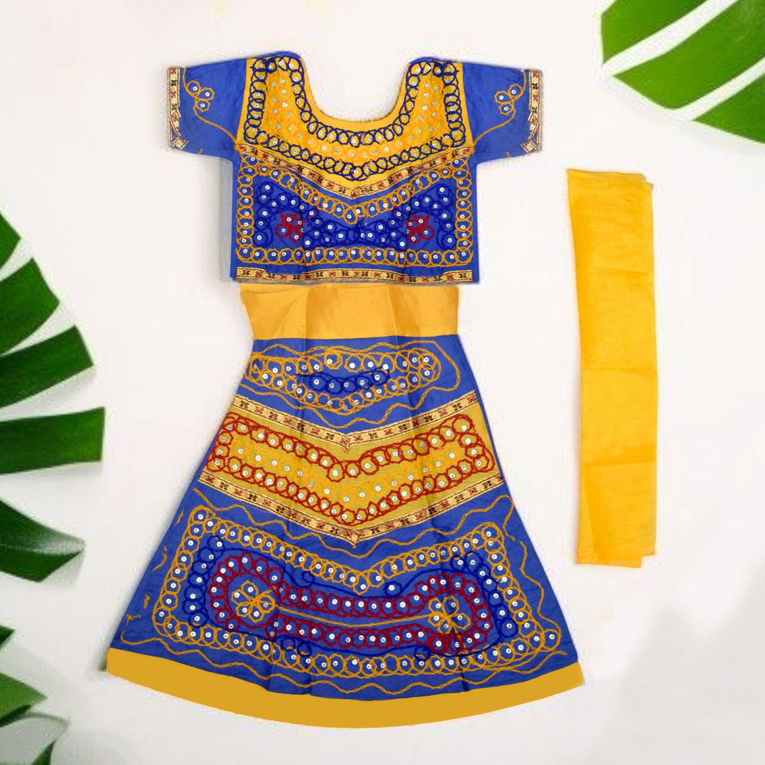 Elegant Chikankari Radha Dress for Girls – With Embellishments