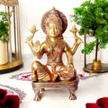 The Laxmi Ganesh colorful Murti, which is constructed of virgin-quality brass for persistent use, is a symbol of successful marriages, happiness, and tranquility in relationships. 