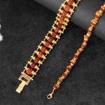 Gold Plated Rudraksha Bracelet with Premium IGP Coating (Combo)