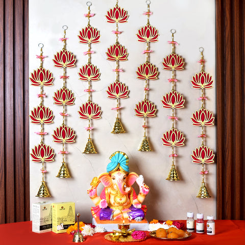 Beautiful 3 Tier Lotus Backdrop (Latkan) Pack of 10