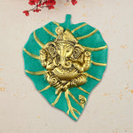 1 Pc Lord Ganesh on Leaf Patta Wall Hanging