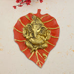 1 Pc Lord Ganesh on Leaf Patta Wall Hanging