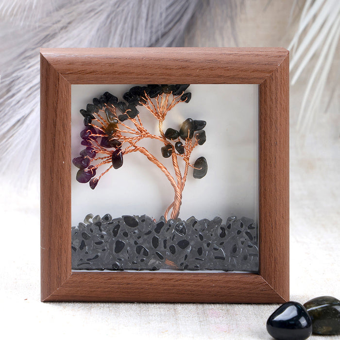 Black Onyx Tree with Frame | India’s Largest Puja Accessories Brand- www.satvikstore.in