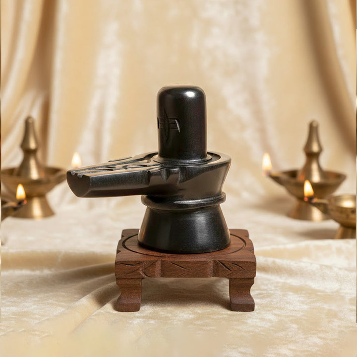 Black Stone Shivling (8cm) for Daily Pooja – India’s Largest Pooja Accessories Brand – www.satvikstore.in