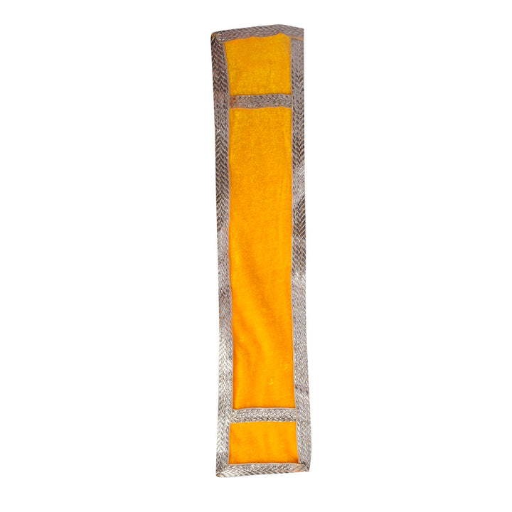 Blossom yellow Patka/Duppata/Angvastra in 15 and 22-inch sizes, perfect for adding a vibrant and traditional touch to Ganpati idol decoration. India’s Largest Pooja Accessories Brand – www.satvikstore.in