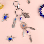 Evil Eye Hamsa Leaf Dream Catcher Keychain | India’s Largest Pooja Accessories Brand – www.satvikstore.in