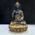 13-inch Brass Buddha Statue in Sitting Pose – Majestic and Serene, perfect for meditation spaces, home decor, or spiritual gifting. India's Largest Puja Accessories Brand - Satvik No. 1 Brass Idol Collection 