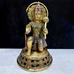 "10.6 Inch Brass Hanuman Idol – Protector of Courage and Faith" is a stunningly detailed representation of Lord Hanuman, the embodiment of strength, devotion, and unwavering courage. India's Largest Puja Accessories Brand - Satvik No. 1 Brass Idol Collection 