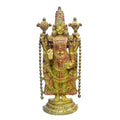 46 Inch Large Brass Lord Venkateswara (Balaji) Statue – Divine Idol Symbolizing Prosperity, Blessings, and Protection for Temple or Home Mandir Decor. India's Largest Puja Accessories Brand - Satvik No. 1 Brass Idol Collection 

