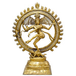 41-inch Large Brass Nataraja Statue – Dancing Shiva in Fire Arch, Symbolizing Cosmic Dance, Creation, and Destruction for Temple Decor. India's Largest Puja Accessories Brand - Satvik No. 1 Brass Idol Collection 

