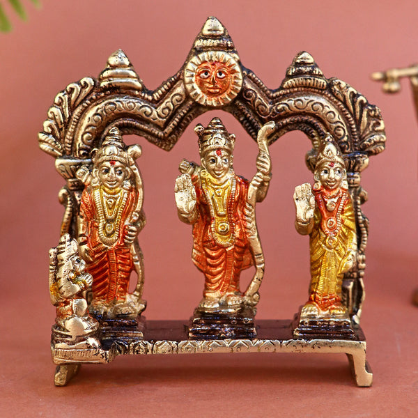 4.8 Inch Brass Small Ram Darbar Idol