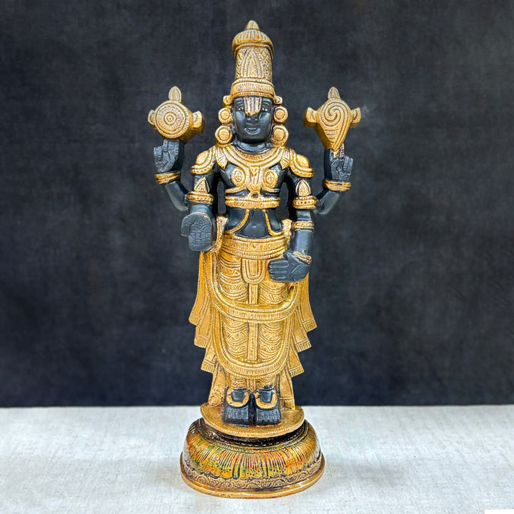 Brass Idol of 17 Inch Tirupati Balaji Brass Idol. Embrace the divine power and energy of Kali Mata with this intricately handcrafted 6-inch Brass Kali Mata Idol. Known as the goddess of destruction, transformation, and liberation, Kali Mata represents the removal of negativity and the triumph of good over evil. on www.satvikstore.in India's Largest Puja Accessories Brand - Satvik No. 1 Brass Idol Collection.