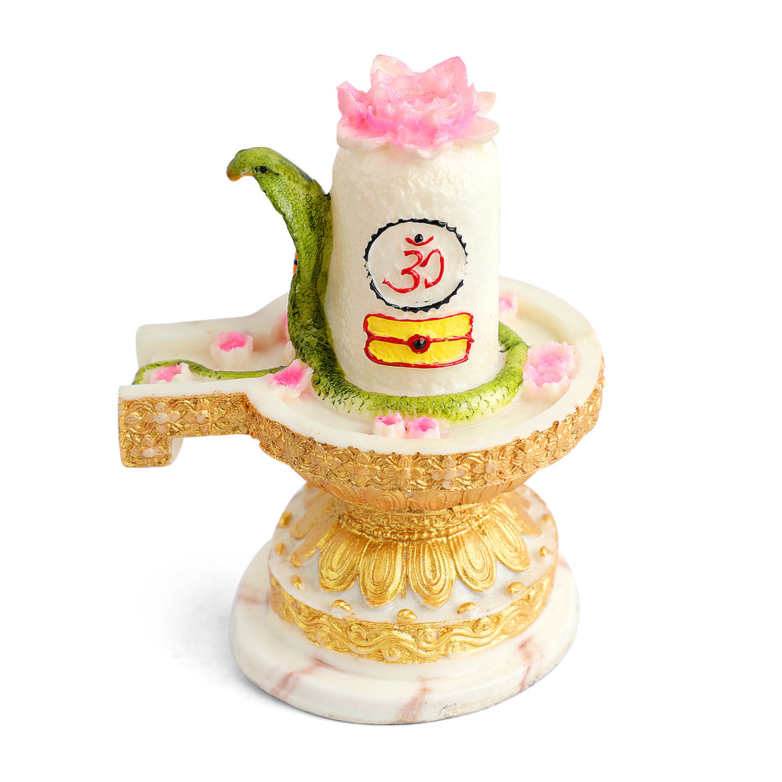 Premium Mahadev Shivling Resin White Statue