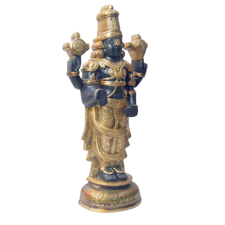 Large Brass Idol of 17 Inch Tirupati Balaji Brass Idol or Wall Hanging. Embrace the divine power and energy of Kali Mata with this intricately handcrafted 6-inch Brass Kali Mata Idol. Known as the goddess of destruction, transformation, and liberation, Kali Mata represents the removal of negativity and the triumph of good over evil. on www.satvikstore.in